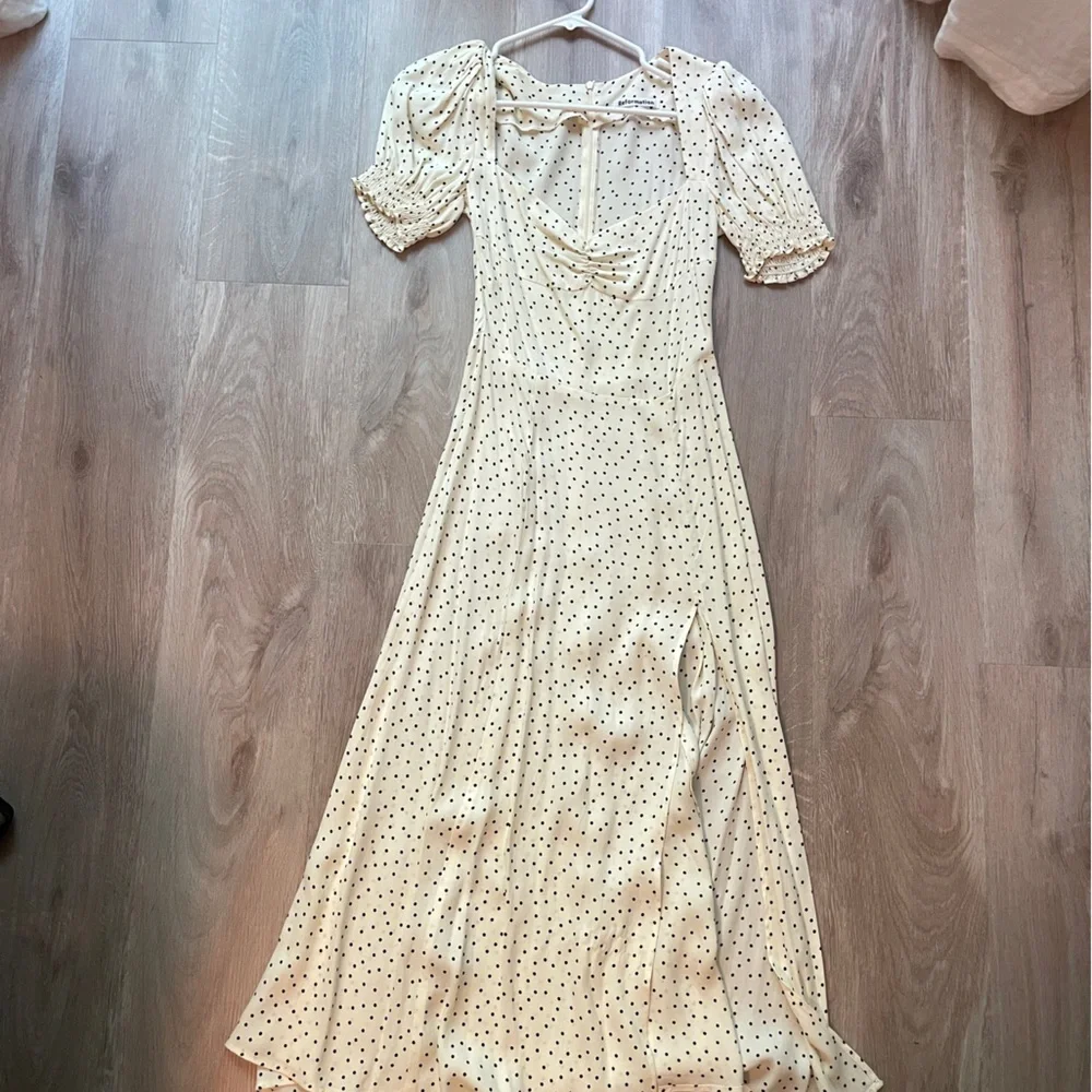 Reformation Cream Polka Dot Maxi Dress - Picture 4 of 5